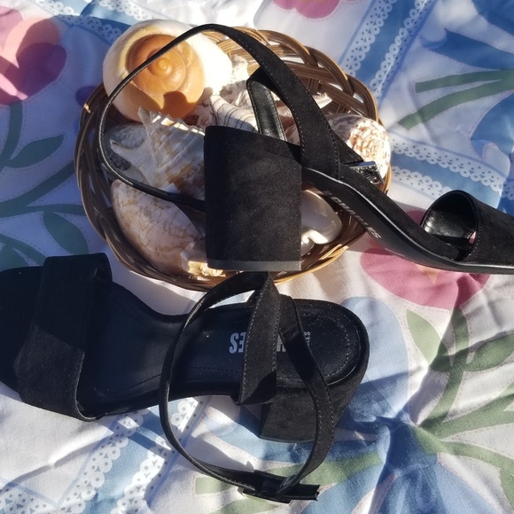 Style Charles Wedge Strappy Sandal NWOB 6 M Black - Picture 4 of 5